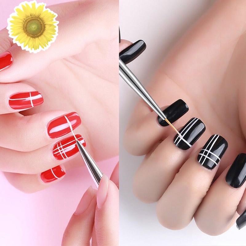 Sét 3 cọ cán đen vẽ móng chuyên nghiệp