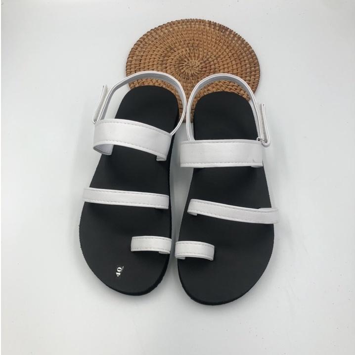 sandal đồng nai dép xăng đan nam và nữ ( đế đen quai trắng ) size từ 35 nữ đến 43 nam