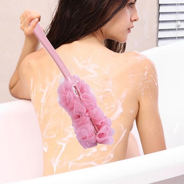 Cây Chổi Bông Tắm Cán Dài Chà Lưng Siêu Sạch H109