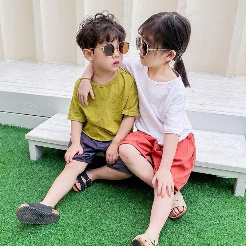 Bộ quần áo trẻ em bộ đũi cho bé  Củ khoai tây shop chất vải đũi thoáng mát mặc mùa hè cho bé siêu đáng yêu