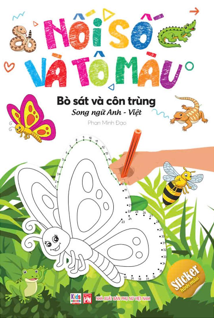 Sách - Bộ Sách Nối Số Và Tô Màu - Song Ngữ Anh-Việt (Bộ 4 Cuốn)