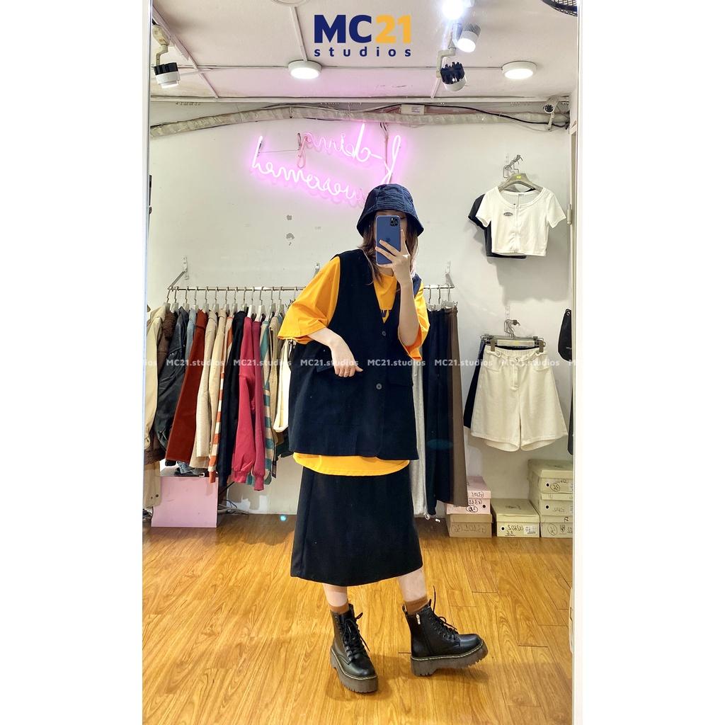 Áo gile kaki MC21.STUDIOS oversize Unisex form rộng nam nữ Ulzzang Streetwear Hàn Quốc vải xịn mềm A3201