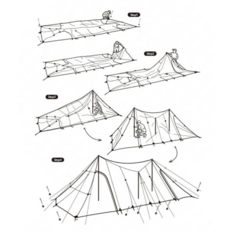 Lều cắm trại 30 người Naturehike Cloud Desk Twin Tower Shelter NH20TM001