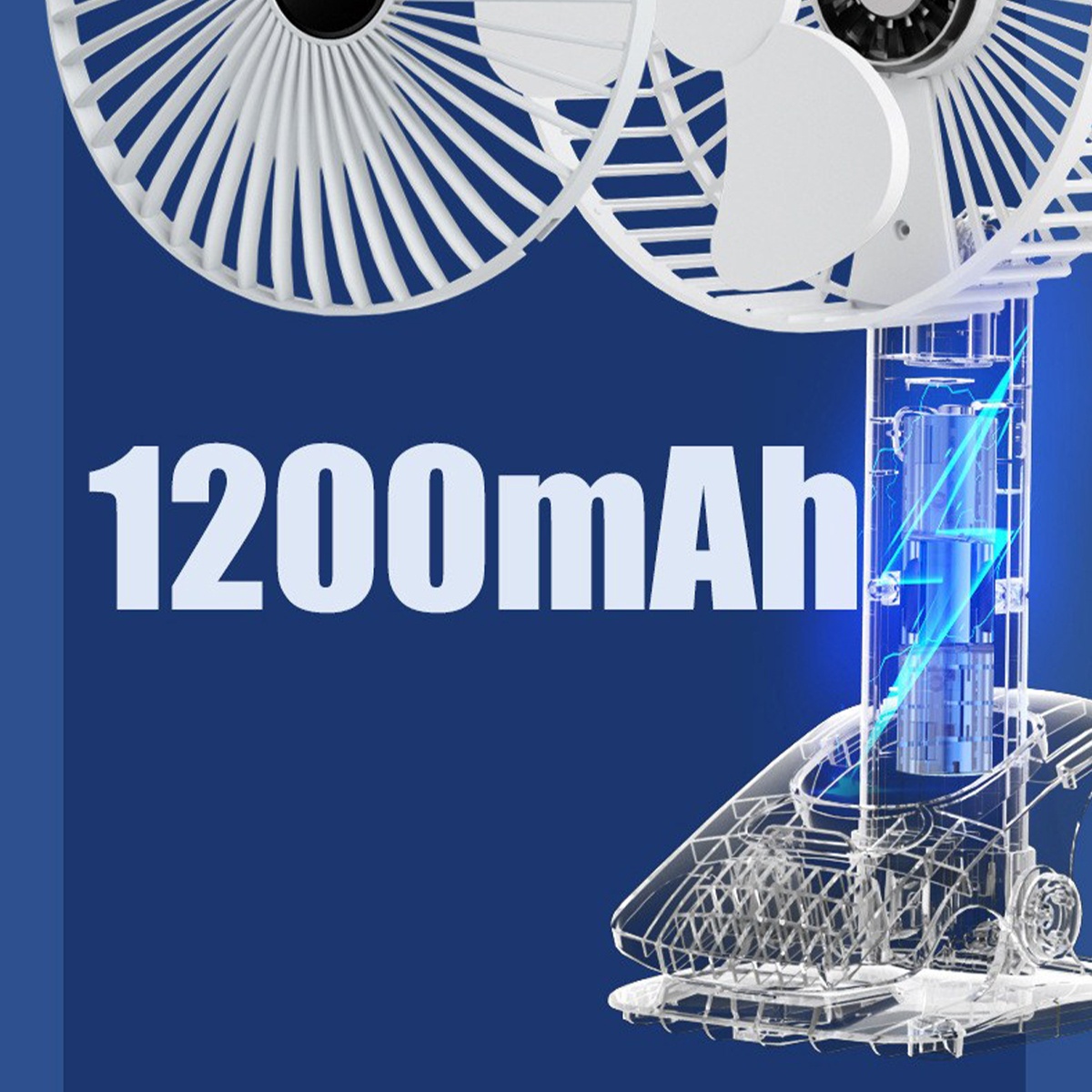 QUẠT MINI CẦM TAY, CÓ ĐẾ KẸP ĐỂ BÀN THÁO LẮP TIỆN DỤNG NHIỀU CHẾ ĐỘ ĐA NĂNG 4 IN 1 - HÀNG NHẬP KHẨU