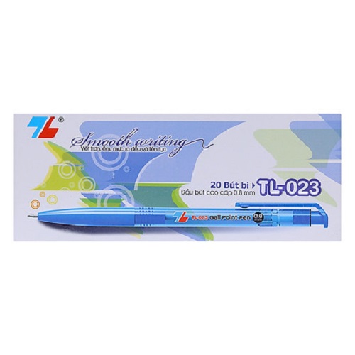 Hộp 20 bút bi 0.8mm TL-023 xanh