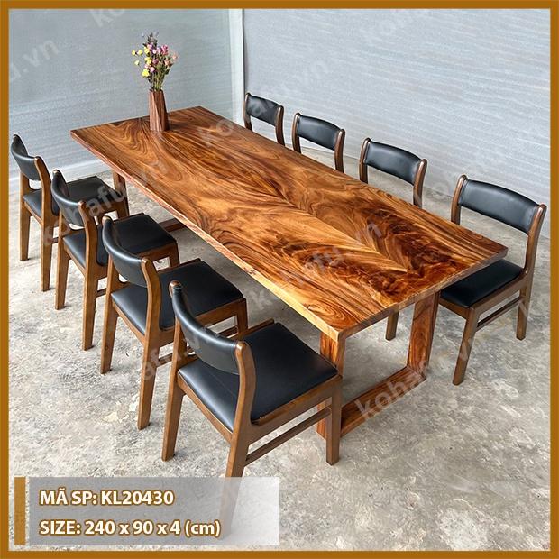 Mặt Bàn Dài Gỗ Nguyên Tấm Phòng Ăn/ Phòng Khách - KL20430