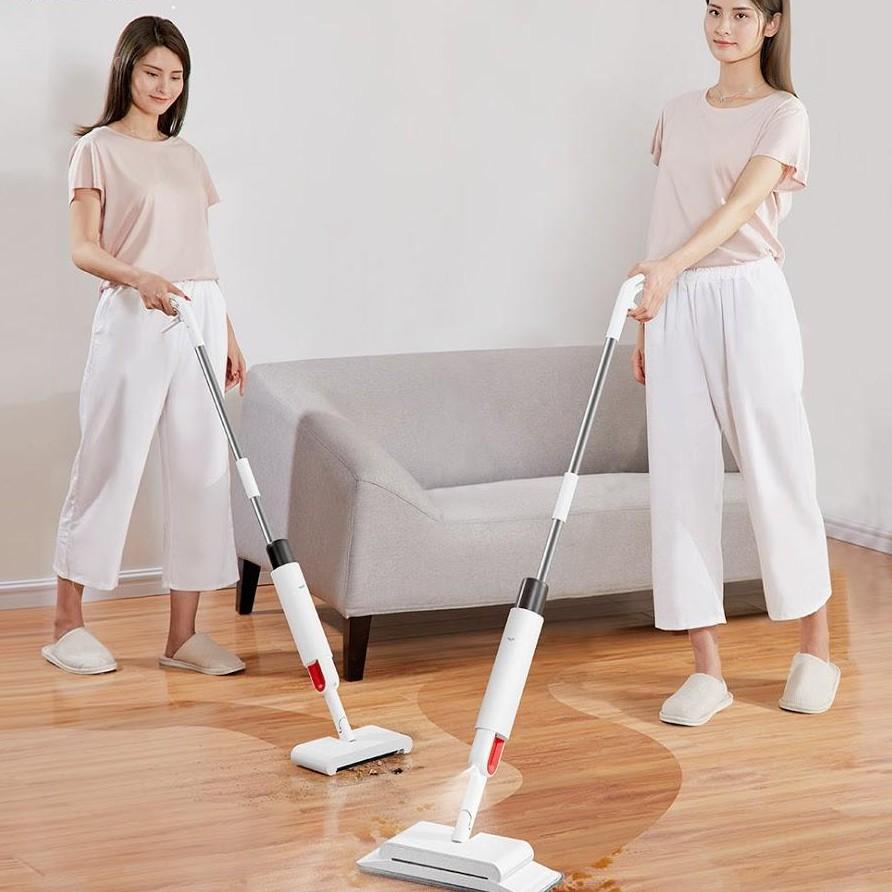 Cây lau nhà phun nước, hút bụi Deerma spray mop - TB900