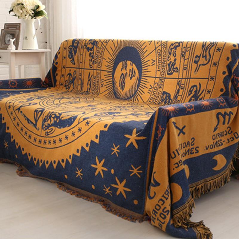 Thảm Sofa, Thảm Trang Trí Thổ Cẩm Cotton Fabric - 230cm x 180cm Cung Hoàng Đạo