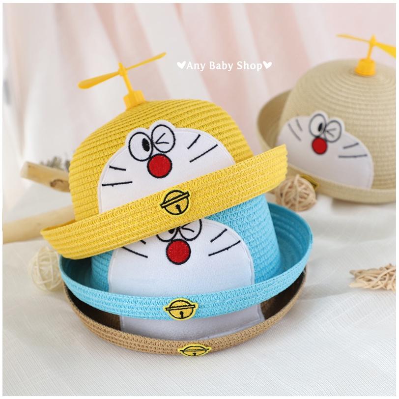 Nón cói cho bé trai bé gái hình mèo Đôremon có chong chóng cute với nhiều màu xinh yêu