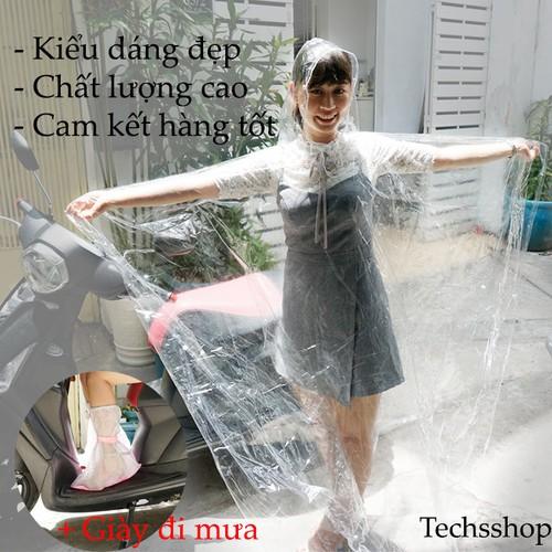 Áo mưa trong suốt 2 đầu