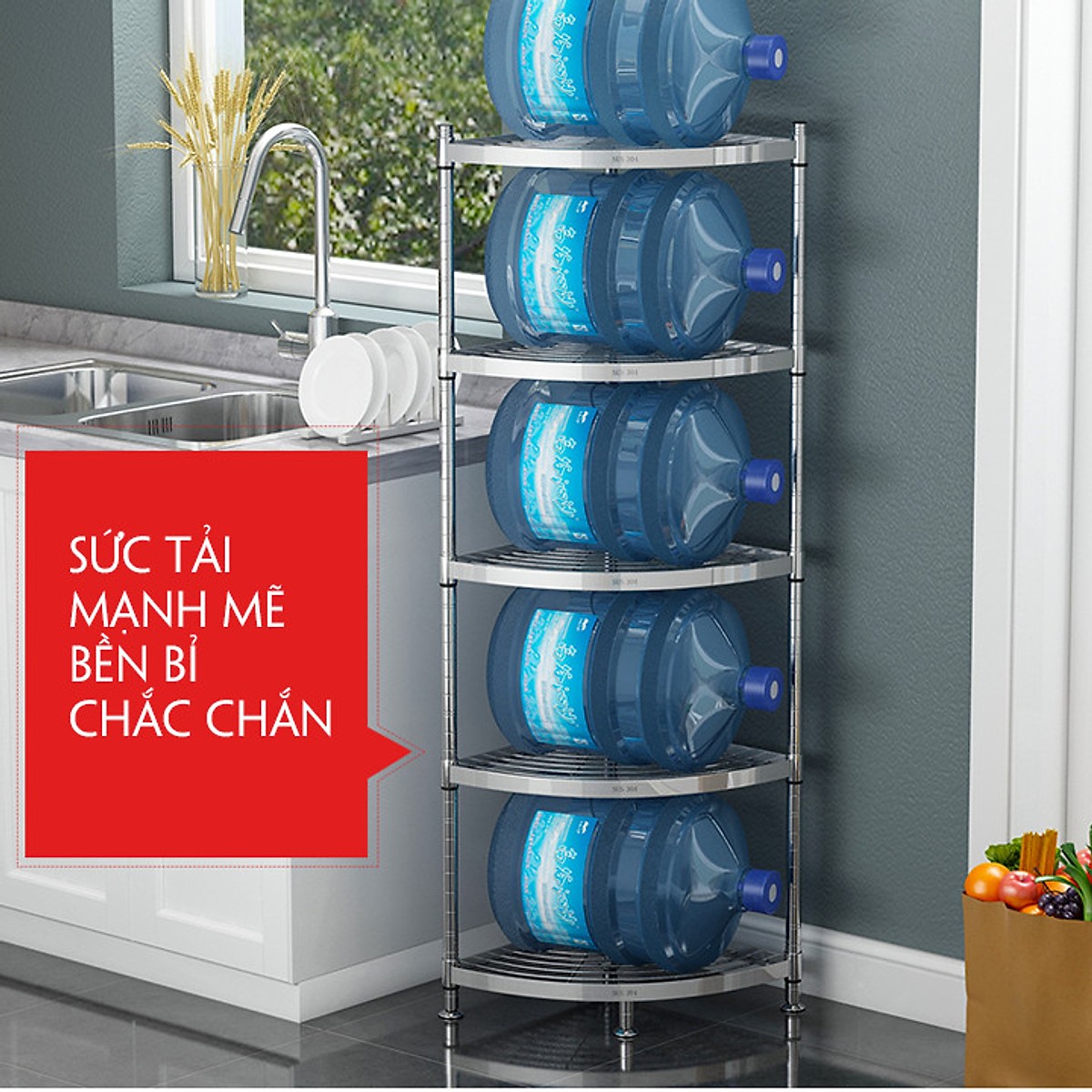 Kệ để xong nồi inox chống gỉ