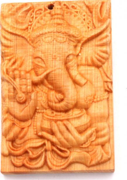 Mặt gỗ hoàng đàn khắc hình thần Ganesha MG97