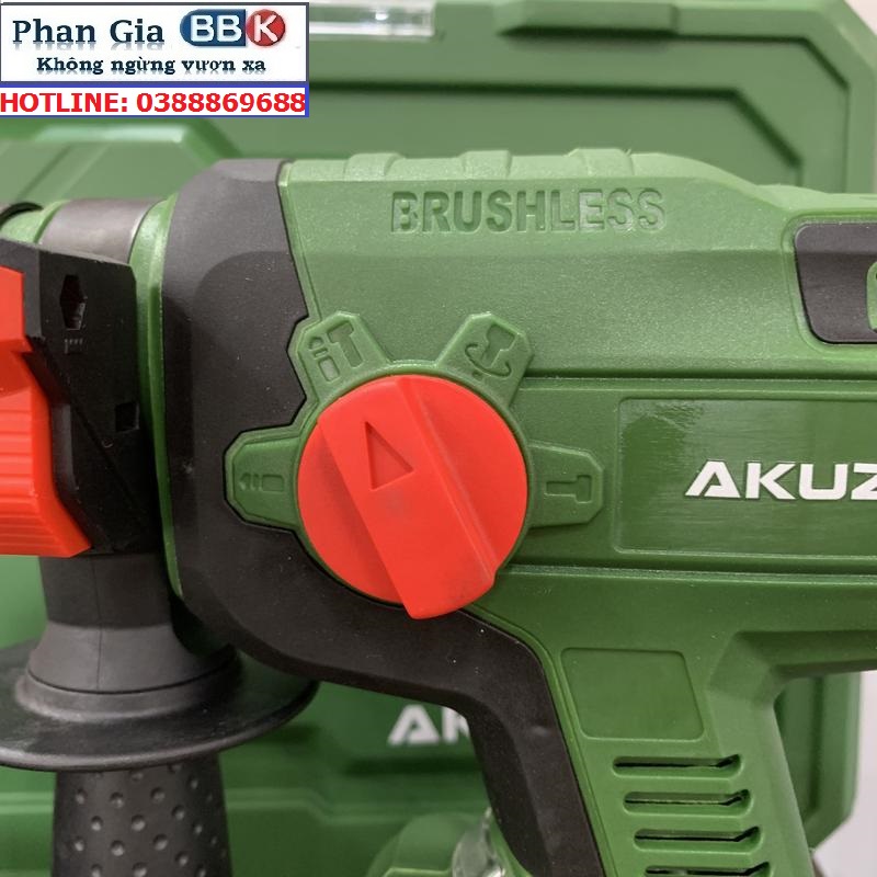 Máy Khoan Bê Tông 3 Chức Năng Pin AKUZA 2-2601 BL - Chân pin phổ thông, PIN 15 CELL - Bảo hành chính hãng
