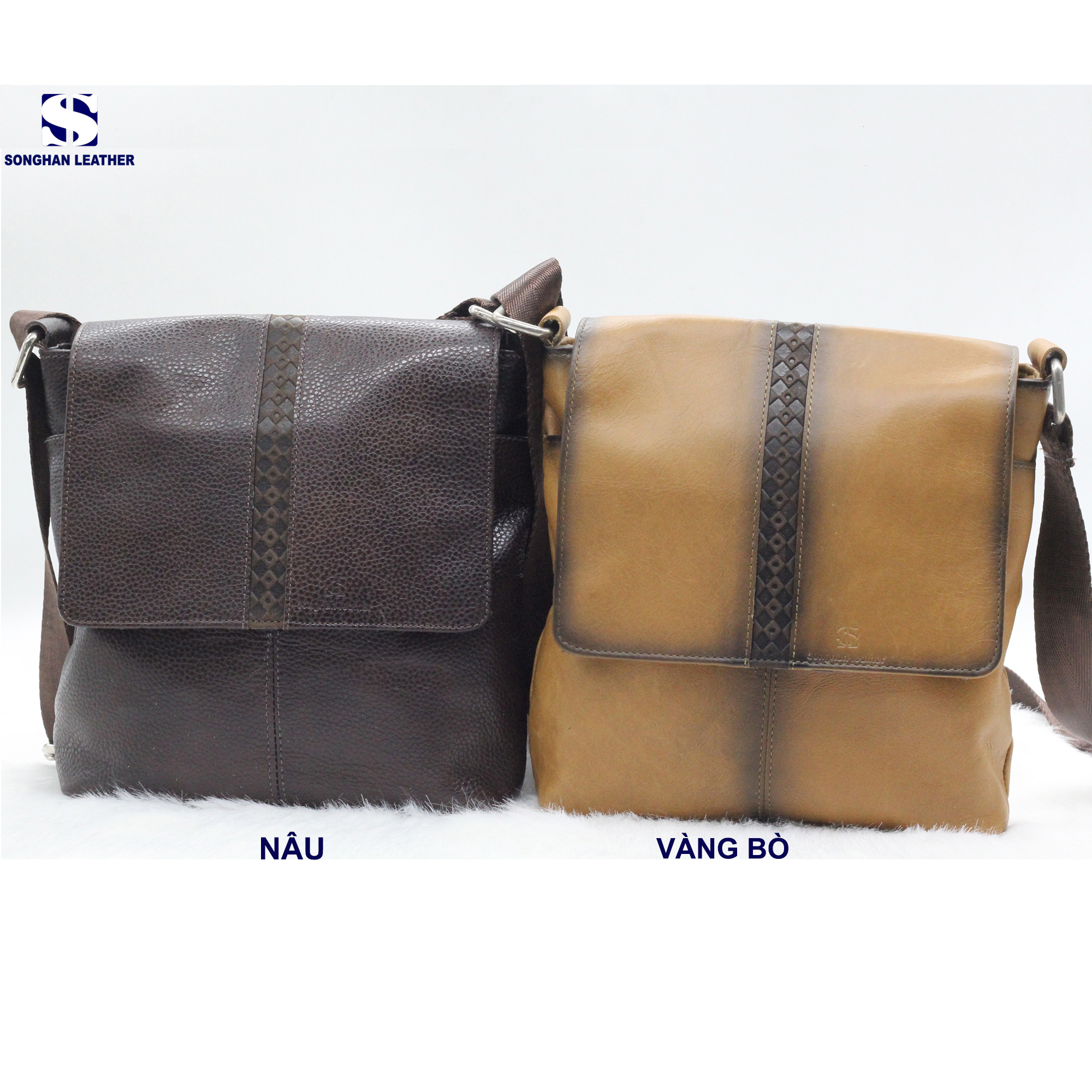 Túi Nam Đeo Chéo Mini Da Bò Cao Cấp Songhan Leather BM03,Túi Nam Vuông Thời Trang,Bảo Hành 12 Tháng