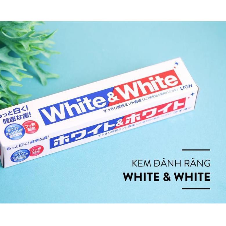 Kem Đánh Răng LION White &amp; White Nhật Bản - Siêu trắng - làm sạch răng