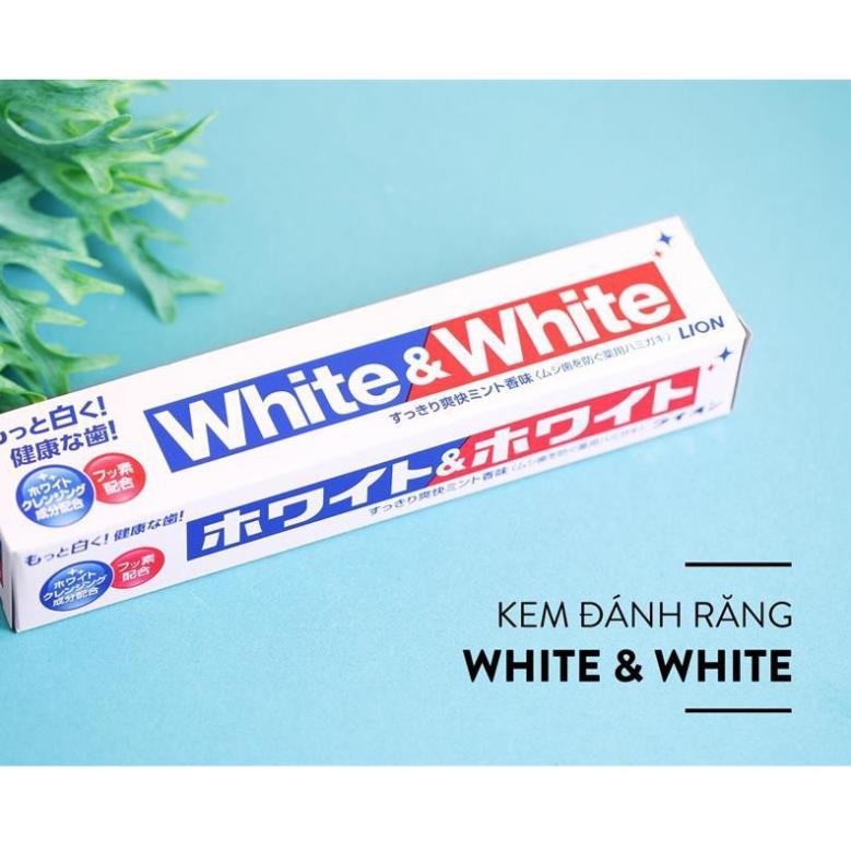 Kem Đánh Răng LION White & White Nhật Bản - Siêu trắng - làm sạch răng