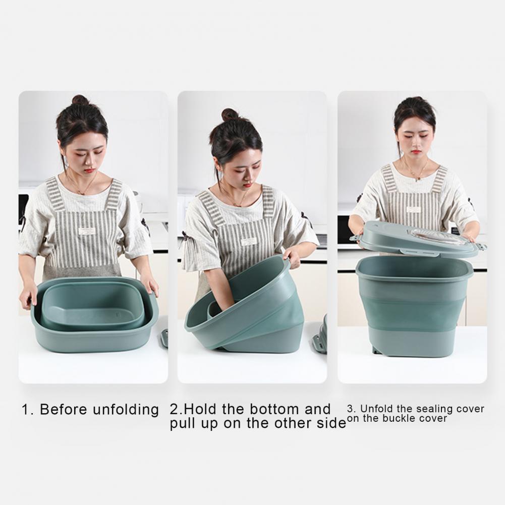 Thùng /Hộp Đựng Gạo 25kg Chống Côn Trùng Có Bánh Xe - Có Thể Xếp Gọn - Chọn Màu - Hàng Chính Hãng