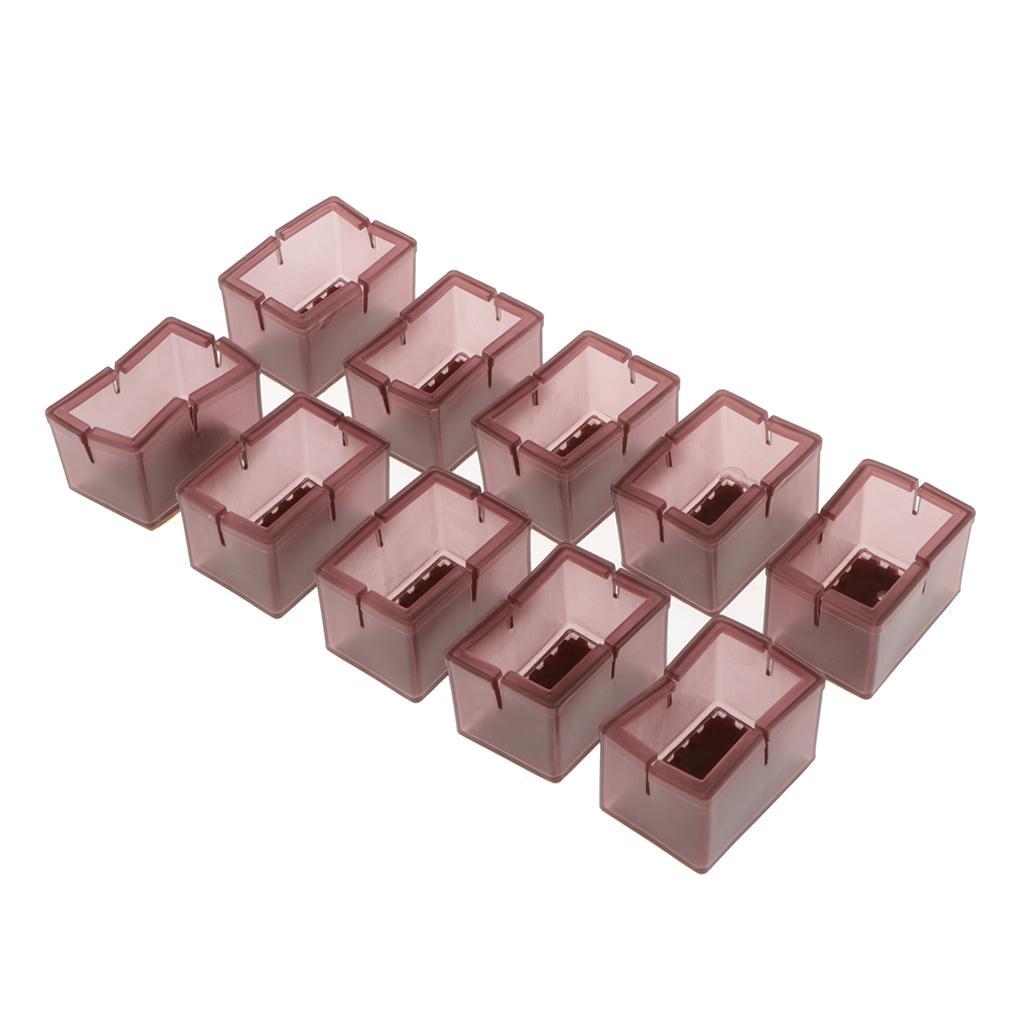 10x Chair Leg Caps Cover Rectangle Protectors