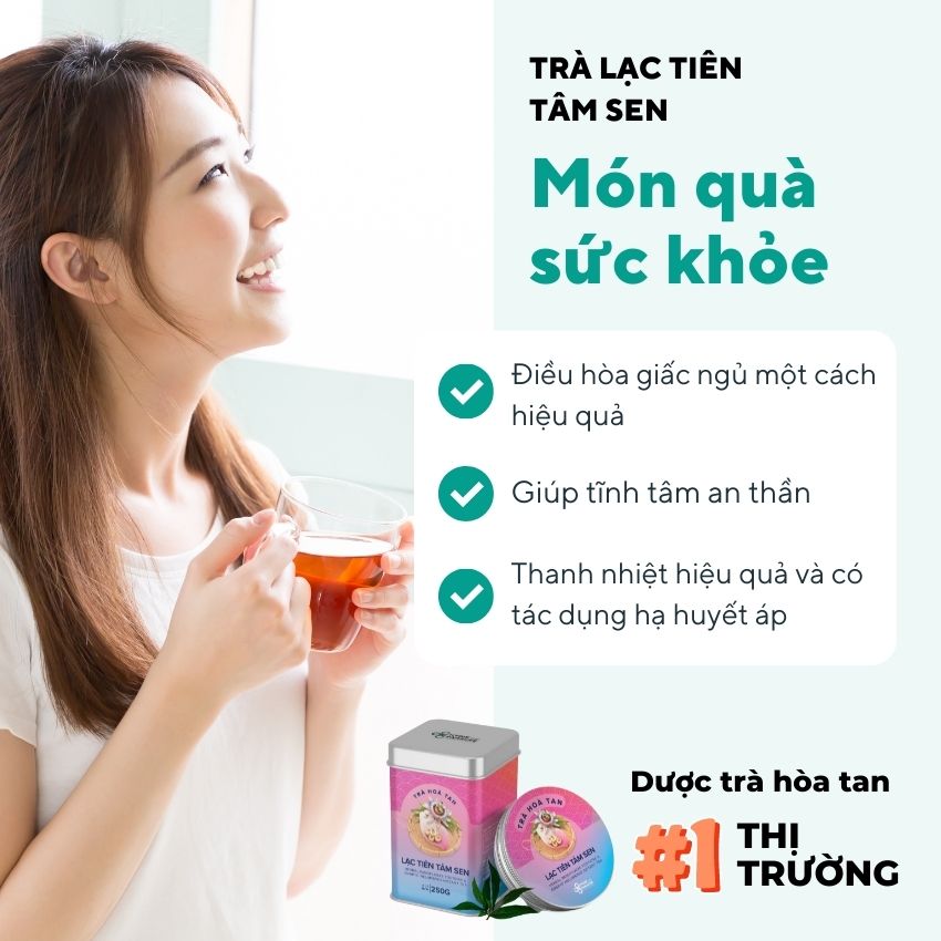 Trà Thảo Dược Lạc Tiên Tâm Sen Hygie Thanh Nhiệt Giải Độc, Giảm Căng Thẳng, Hỗ Trợ Chứng Mất Ngủ, Suy Nhược Cơ Thể