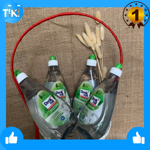 Nước rửa bát Denkmit 500ml hương thiên nhiên chứa chât béo hòa tan dầu mỡ cứng đầu, pH trung tính bảo vệ da tay.