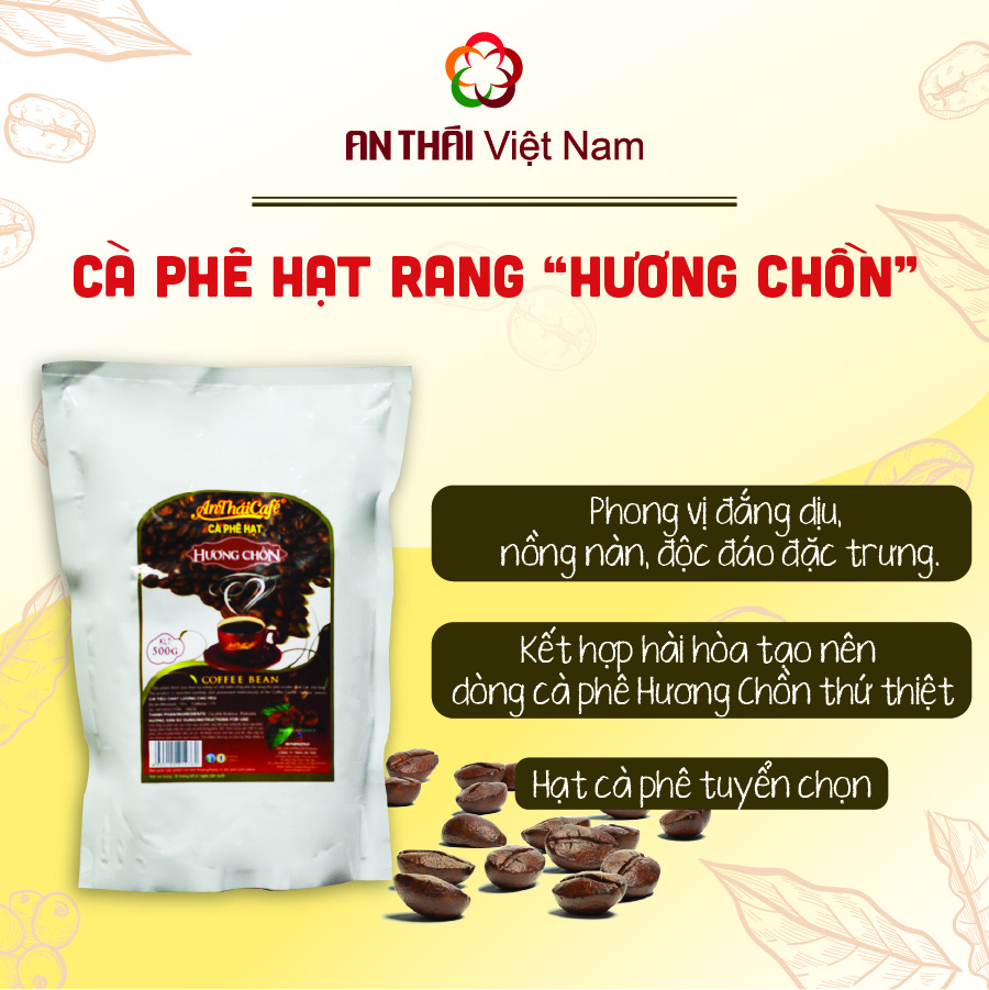 Cà Phê Hạt Rang AnTháiCafé Túi Hương Chồn - 500g