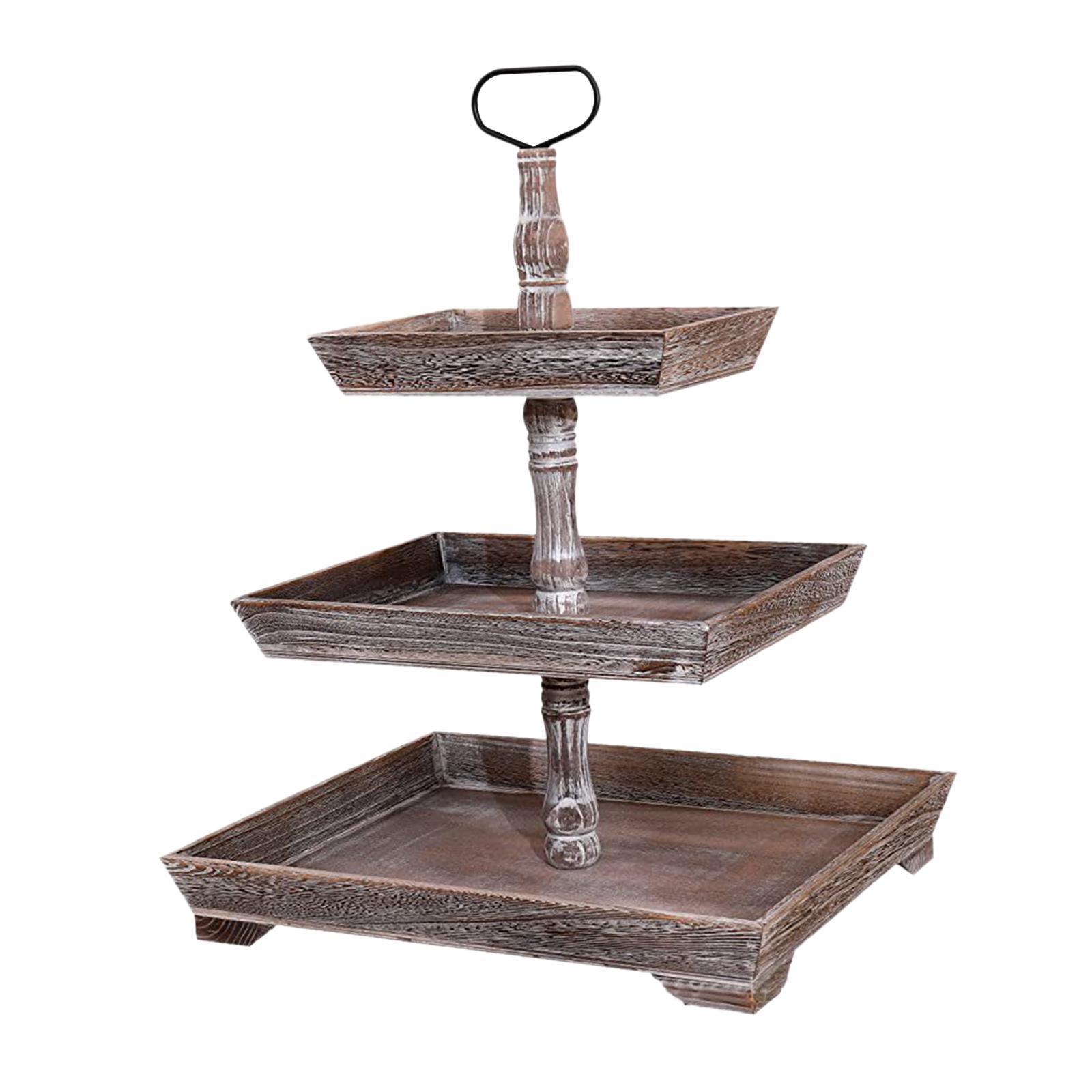 Serving Tray Pastry Food Serving Stand Cake 3 Leyer for Birthday