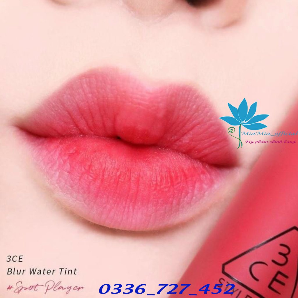 Son Kem Lì 3CE Blur Water Tint Spot Player - Màu Đỏ Hồng 4.6g Mềm Mịn Lâu Trôi [CHÍNH HÃNG]