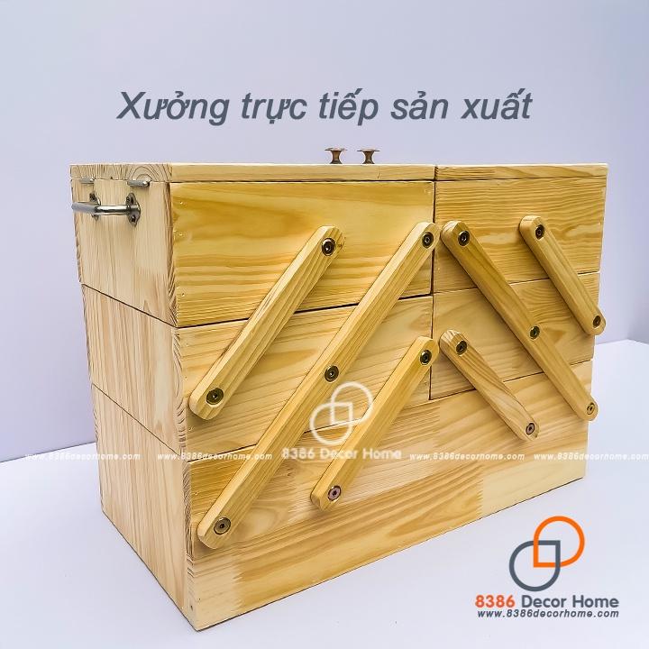 Tủ gỗ xuất khẩu thông minh để đồ mỹ phẩm, trang sức, tủ đựng đồ trang điểm, phụ kiện tất cả trong một