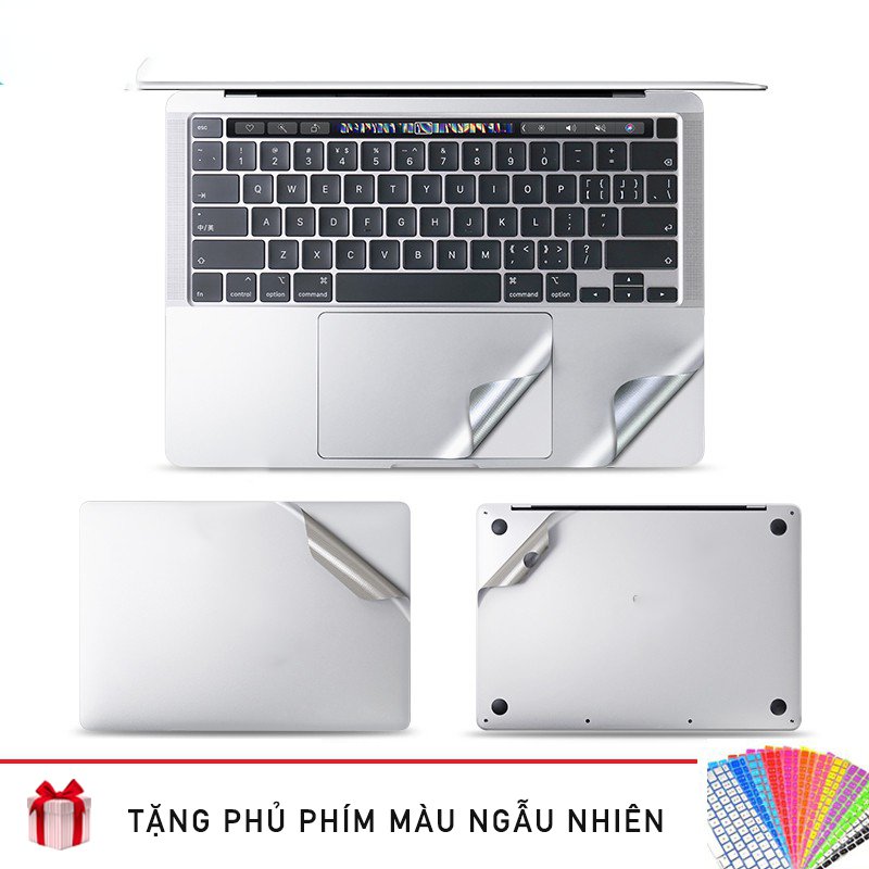 Bộ Dán Full Macbook 5in1 Cao Cấp - Màu Silver - Bảo vệ chống trầy xước -  Hàng Nhập Khẩu chính Hãng JRC
