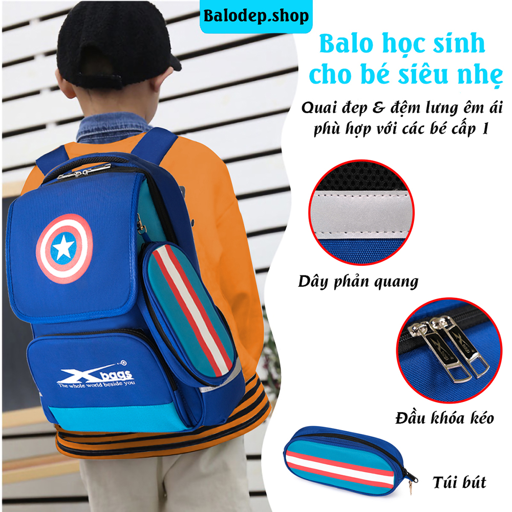 Balo học sinh nam cấp 1 Xbags Xb 3017