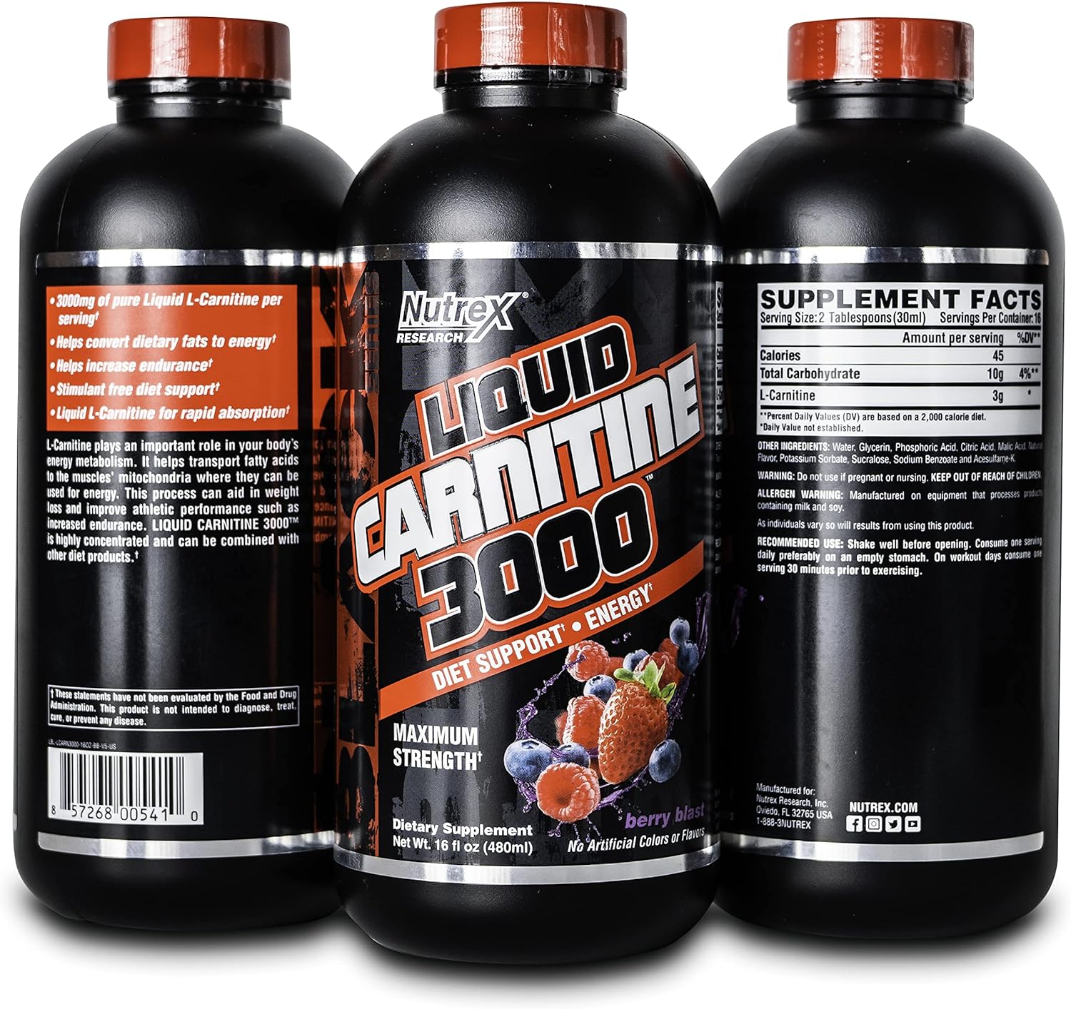 (Bao bì mới) L-carnitine Nutrex 3000 Liquid (31 Lần Dùng) - Hỗ Trợ Giảm Mỡ Tự Nhiên Dạng Nước