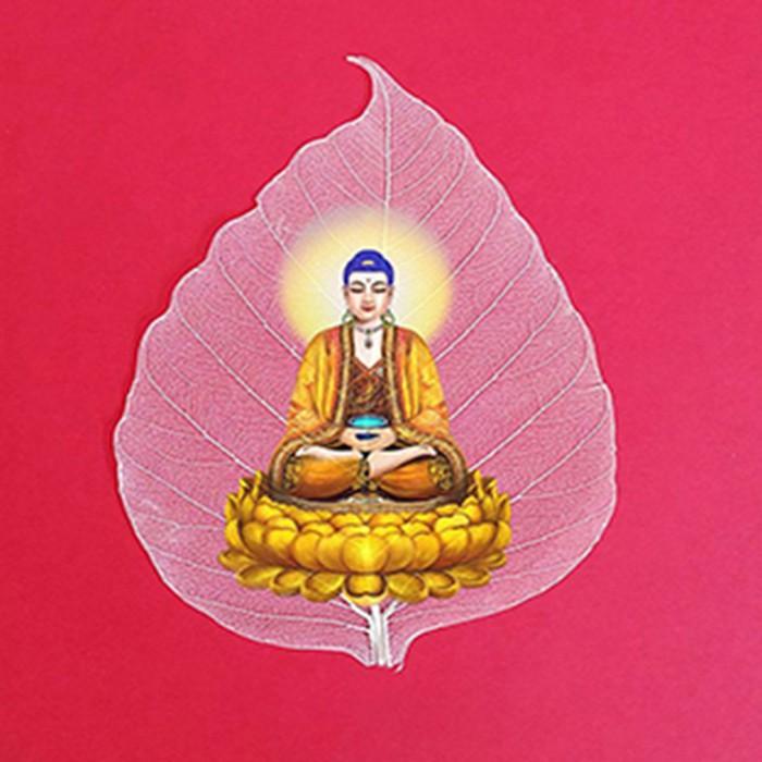 Lá bồ đề - hình phật trên lá bồ đề 100% - hình adida, quan âm, dược sư BH-24T