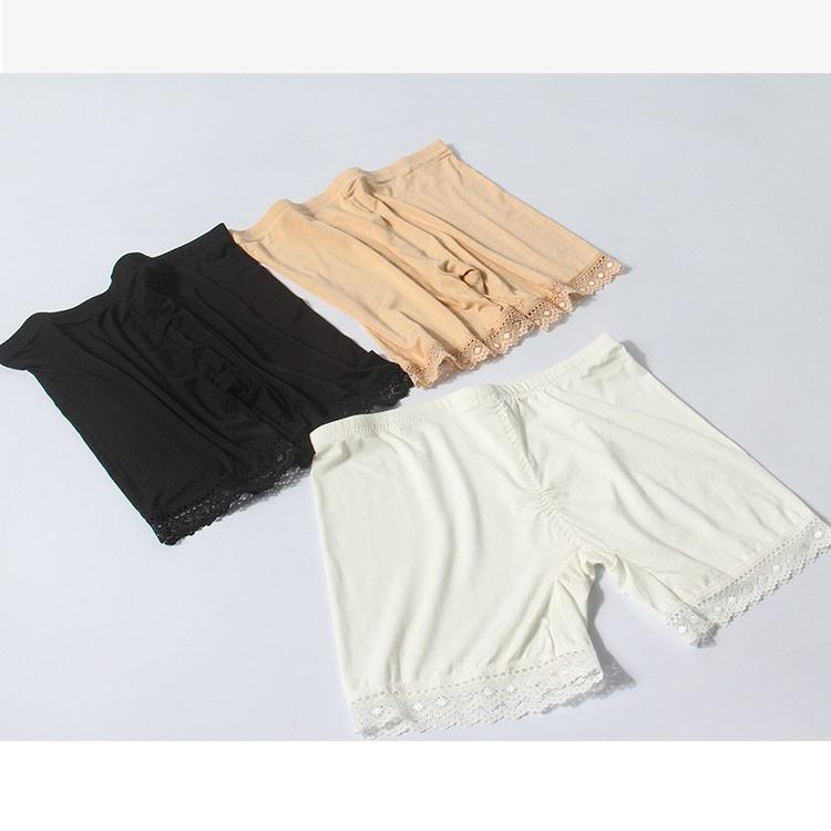 Quần đùi mặc váy thun cotton viền ren cao cấp QLN-0065