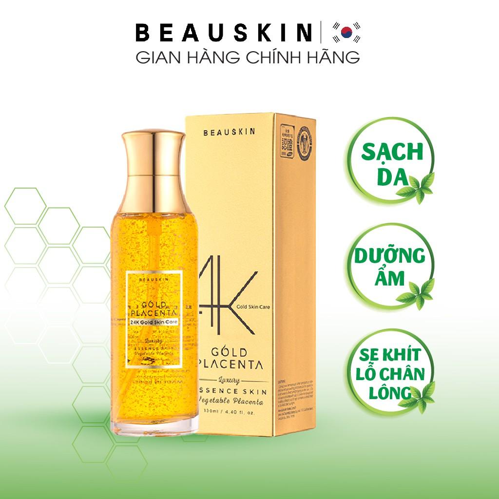 Nước Hoa Hồng BEAUSKIN Placenta Gold Luxury 24k 130ml Làm Sạch Da, Se Khít Lỗ Chân Lông - BSTN0700210