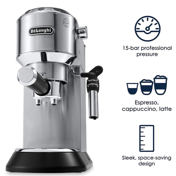 Máy pha cà phê Delonghi EC685.M với công suất 1300W - 1350W Dung tích 1.1L Pha chế được Espresso, Cappuccino - Hàng nhập khẩu