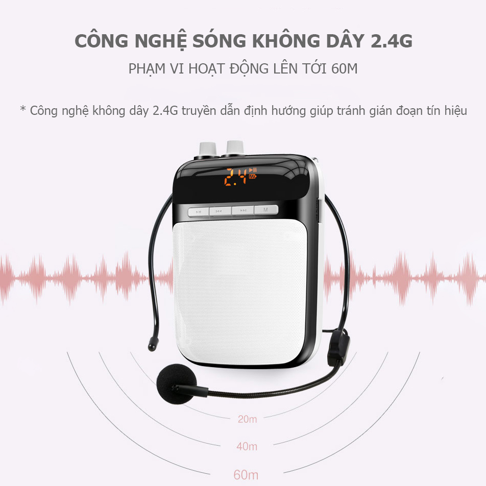 SOAIY S-718 - Máy Trợ Giảng Không Dây , Công Suất 10W, Hoạt Động 12 Giờ - Hàng Chính Hãng