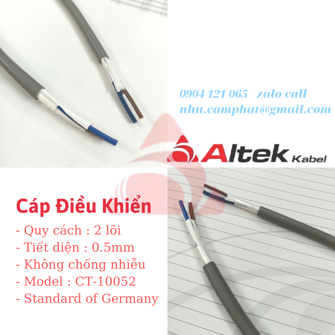 Cáp điều khiển Altek Kabel CT-10052 không lưới chống nhiễu