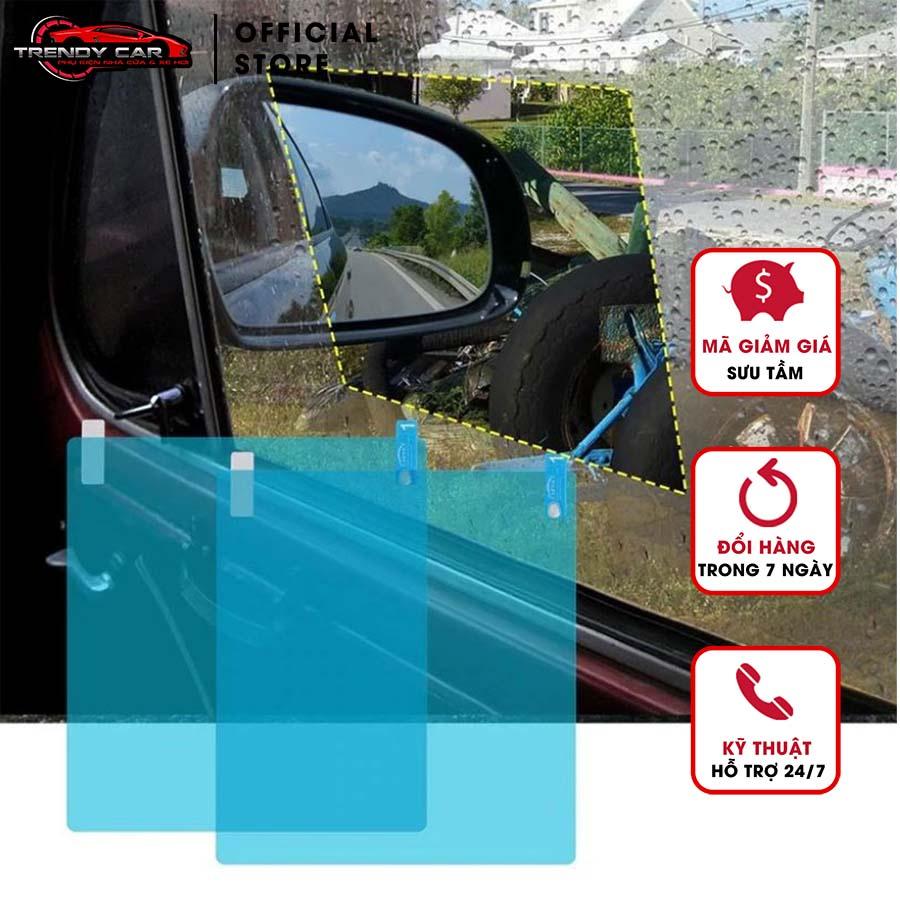 Bộ Miếng Dán Chống Nước Gương Chiếu Hậu và kính lái Trang trí ô tô cao cấp Trendy Car