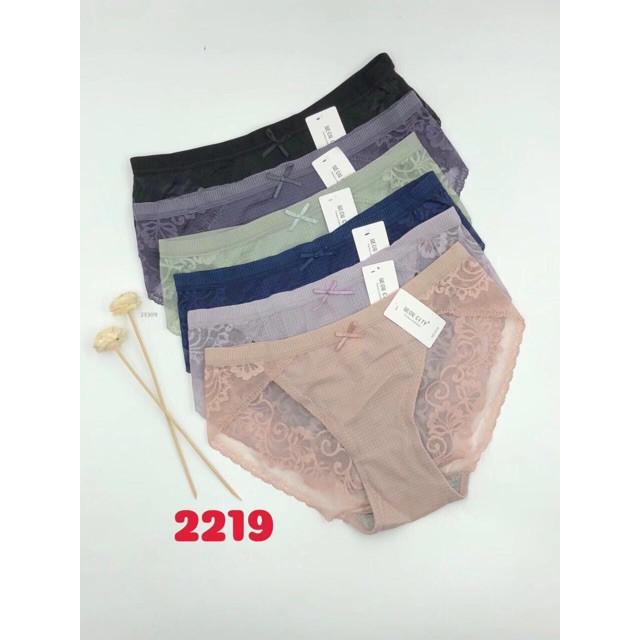 Hàng đẹp - Quần lót cotton phối ren mềm mịn cao cấp 2219- freesize
