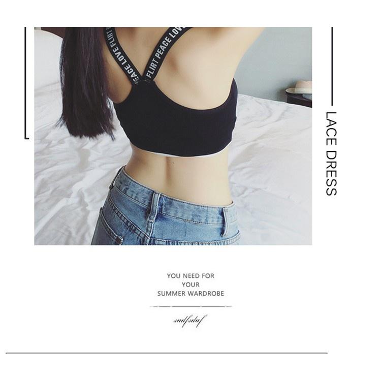 Áo bra dây chữ chất cotton đẹp mã 032
