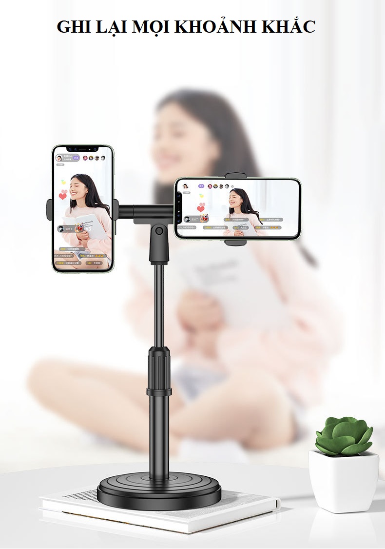 Giá Đỡ Điện Thoại Để Bàn Livestream, Quay Tiktok LT-07 Thiết Kế Xoay