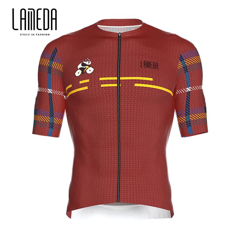 Lameda 2023 MỚI MỚI Đàn ông Tay áo ngắn Suit Suit Suit Suits Hấp thụ nhanh chóng Color: Red Size: XXXL