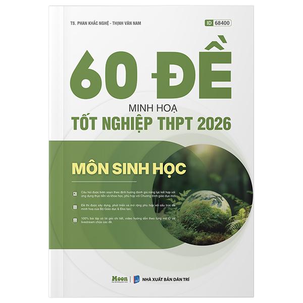 Sách - 60 Đề Minh Họa Tốt Nghiệp THPT 2026 - Môn Sinh Học