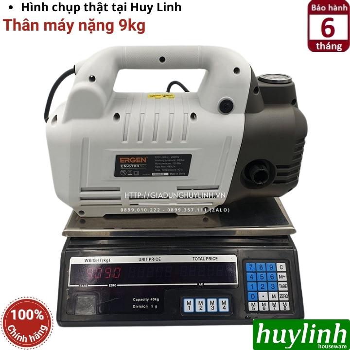 Máy xịt rửa xe Ergen EN-6700 Eco - Công suất 2600W - Áp lực 120 bar - Motor cảm ứng từ lõi đồng - Hàng chính hãng