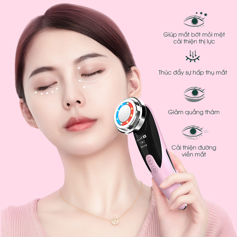 Máy Rửa Mặt, Massage Ion 2 In 1 Làm Sạch Sâu &amp; Hấp Thụ Dưỡng Chất Bằng Công Nghệ Sóng Âm (Bh 06 Tháng)