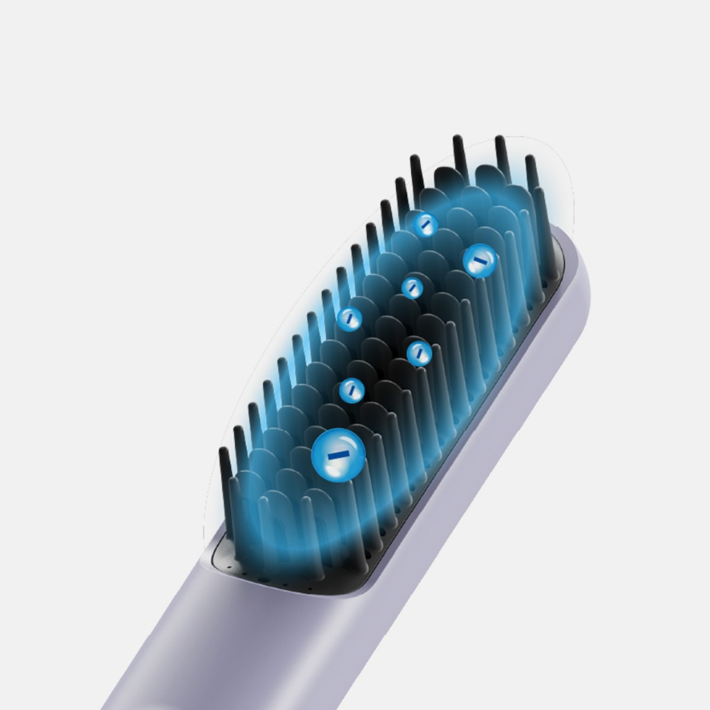 Lược Điện Tạo Kiểu Tóc Ion Âm LocknLock Hair Styling Brush ENA223PUP 43W, Hàng Chính Hãng - JoyMall