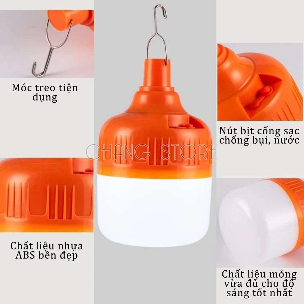 Đèn bulb tích điện 40W tiết kiệm năng lượng, chống nước + kèm sạc điện thông minh