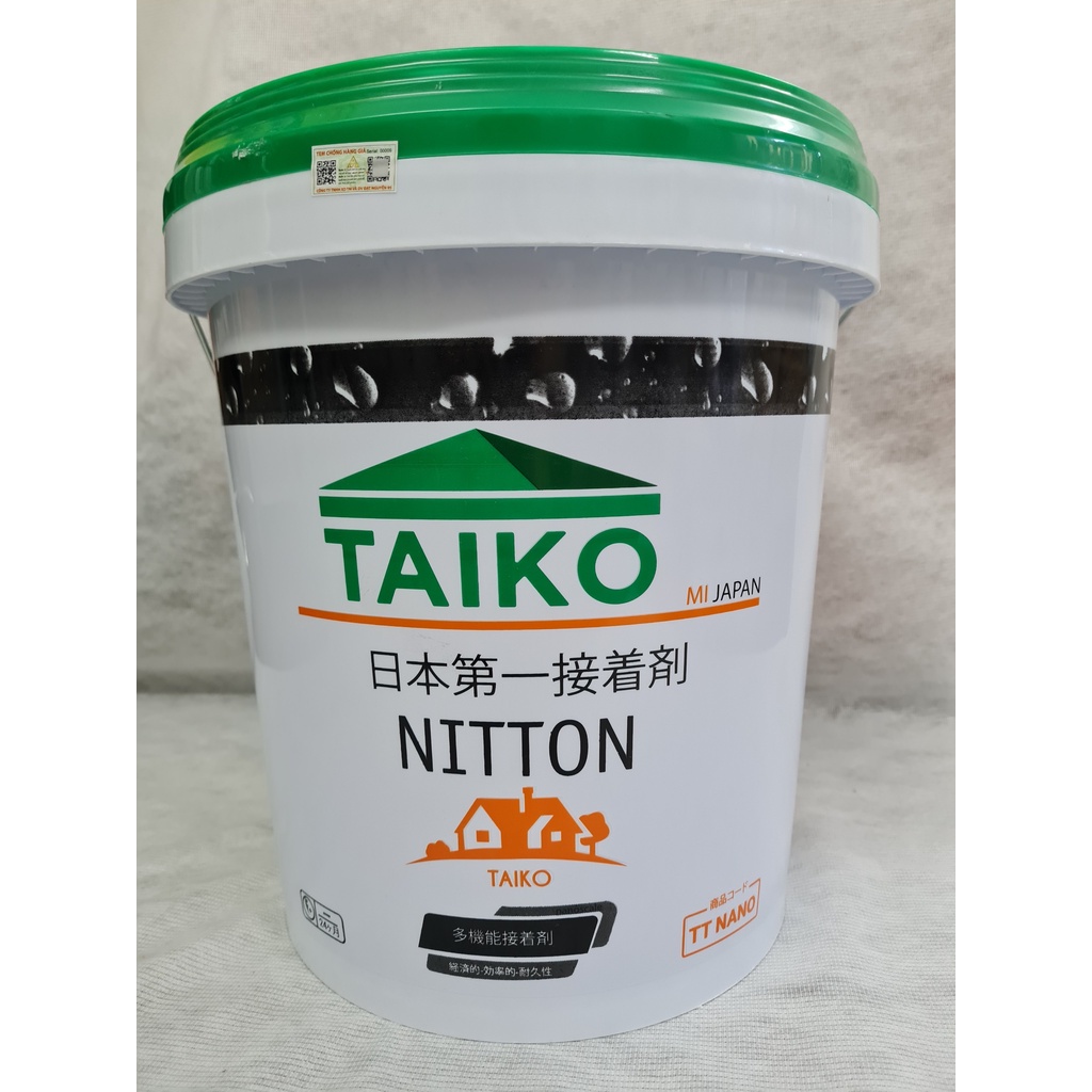 1Kg, 5Kg, 10Kg, 18Kg Keo Sơn Chống Thấm Sàn Mái Lộ Thiên TAIKO NITTON (Gốc Acrylic) - Tặng Kèm Vải Kết Cấu Và Chổi Lăn Sơn - Chống Thấm Sàn Mái, Máng Xối, Ban Công Lô Gia, Bể Nước, Bể Cá, Bề Mặt Cát Xi Măng (Hiệu quả hơn khi pha với Xi Măng