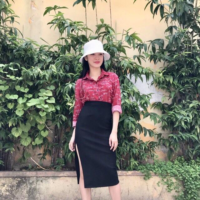 CHÂN VÁY BÚT CHÌ SẺ bên 65cm đủ màu