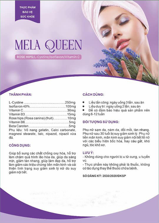 Viên uống giảm nám tàn nhang Mela Queen